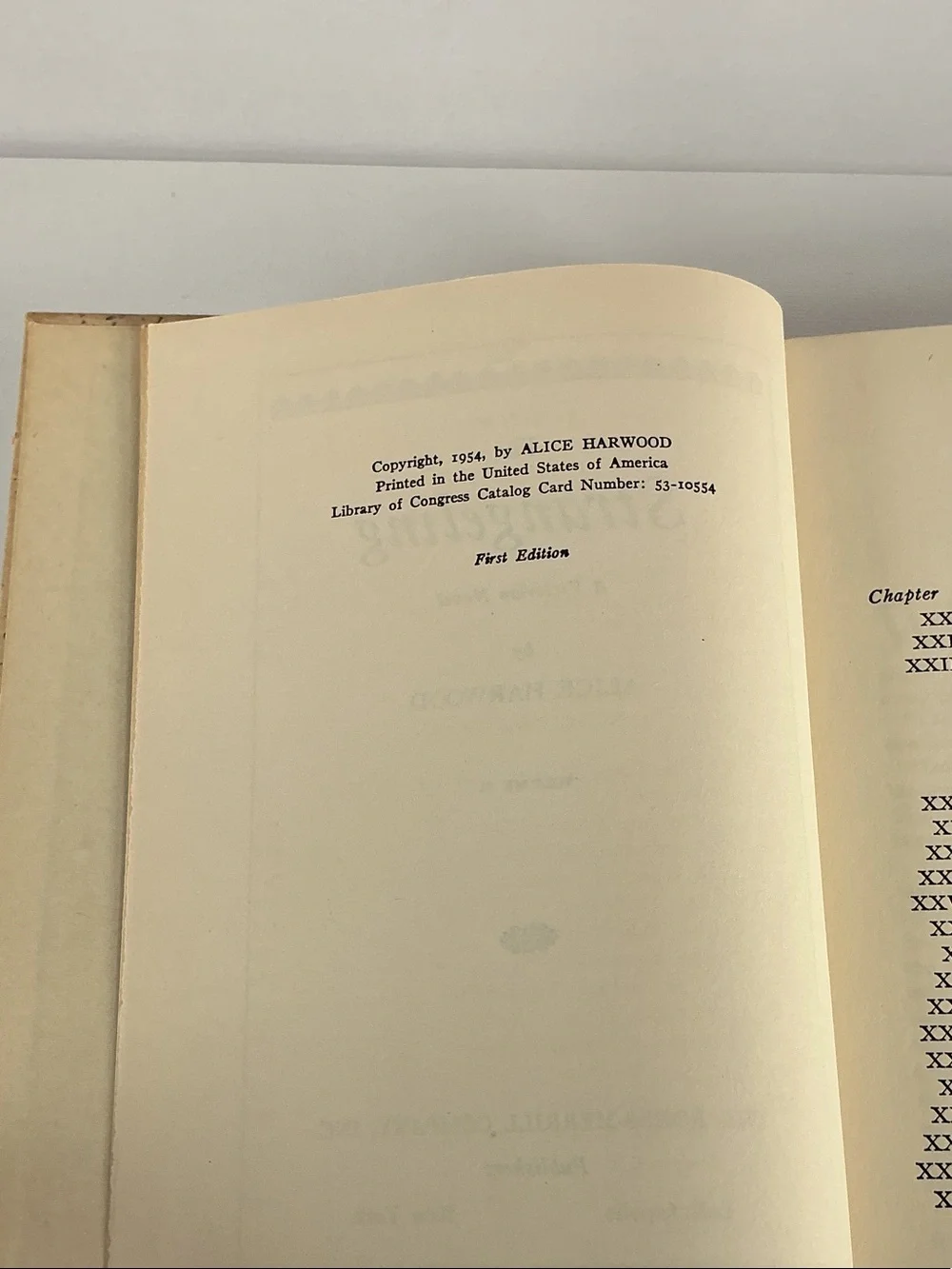 Bobbs-Merrill The Strangeling 1954 First Edition Vintage Alice Harwood Hardcover